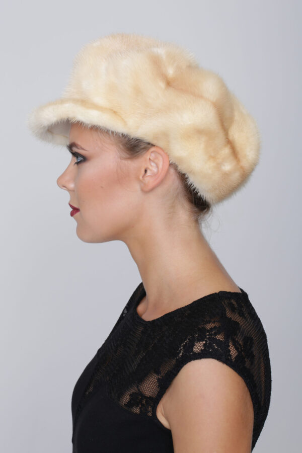Mink Fur Hat - Kepi - Image 3